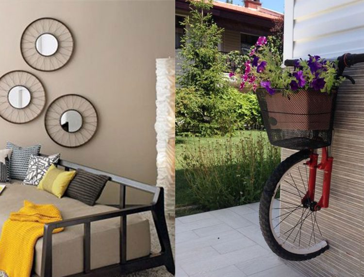 Recicla las ruedas de tu bici y dale un estilo único a tu hogar